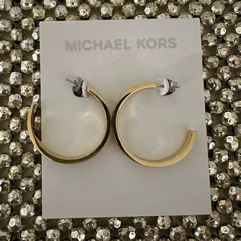 michael kors circle earrings|Michael Kors hoop earrings sale.